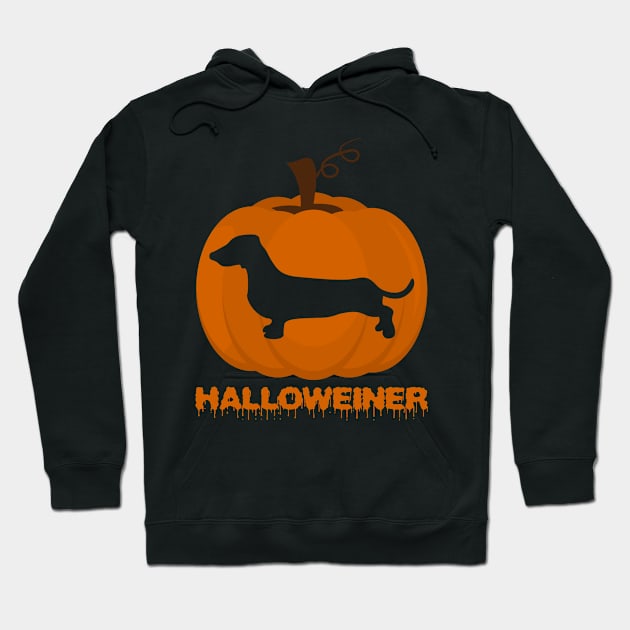 Happy Halloween Halloweiner Dachshund Dog Hoodie by foxmqpo